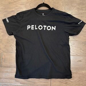 Peloton Century 100 Rides Graphic Tee S – Black Milestone Shirt, White Print